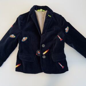 Mini Boden Black Space-Themed Blazer